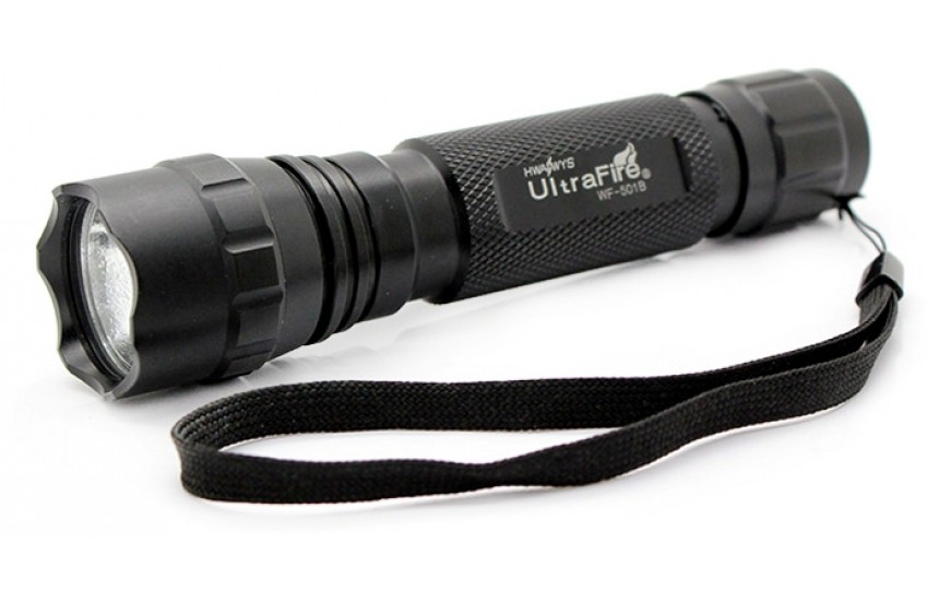 UltraFire WF-501B XP-L HI V3, 1 режим 800 лм, белый свет